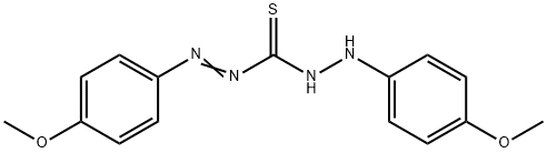 1,5-ビス(4-メトキシフェニル)チオカルバゾン 化学構造式