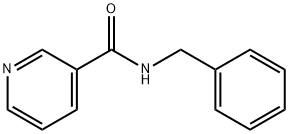 N-(フェニルメチル)-3-ピリジンカルボアミド 化学構造式