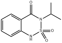 3-イソプロピル-1H-2,1,3-ベンゾチアジアジン-4(3H)-オン2,2-ジオキシド 化学構造式
