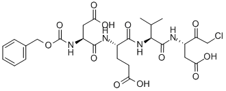 Z-ASP-GLU-VAL-ASP-クロロメチルケトン 化学構造式