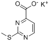 2-甲硫基嘧啶-4-甲酸钾盐 结构式