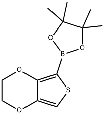 5-(4,4,5,5-テトラメチル-[1,3,2]ジオキサボロラン-2-イル)-2,3-ジヒドロチエノ[3,4-B][1,4]ジオキシン 化学構造式