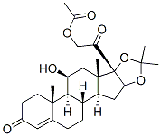 11beta,21-dihydroxy-16alpha,17-(isopropylidenedioxy)pregn-4-ene-3,20-dione 21-acetate Structure