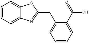 2-(1,3-苯并噻唑-2-基甲基)苯甲酸, 25108-21-8, 结构式