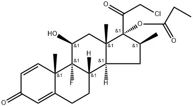 プロピオン酸クロベタゾール 化学構造式