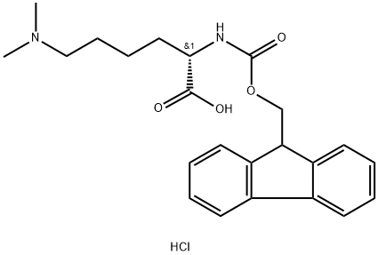 (S)-N-FMOC-N6,N6-ジメチル-L-リシン塩酸塩 化学構造式