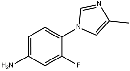 3-Fluoro-4-(4-methyl-1H-imidazol-1-yl)benzenamine Structure