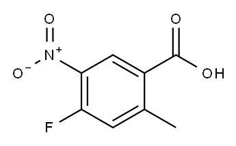 4-氟-2-甲基-5-硝基苯甲酸 结构式
