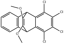 1,2,3,4-Tetrachloro-9,10-dihydro-11,12-dimethoxy-9,10-ethenoanthracene Struktur