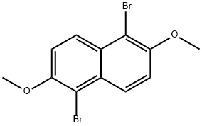 1,5-ジブロモ-2,6-ジメトキシナフタレン 化学構造式