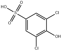 3,5-ジクロロ-4-ヒドロキシベンゼンスルホン酸 化学構造式