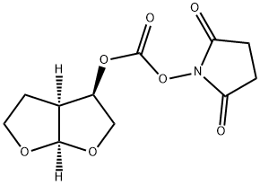 (3R,3AS,6AR)-羟基六氢呋喃并[2,3-Β]呋喃基丁二酰亚胺基碳酸酯, 253265-97-3, 结构式