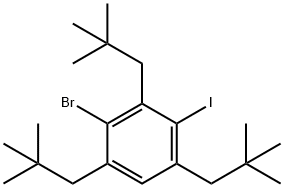 2-Bromo-4-iodo-1,3,5-trineopentylbenzene Structure