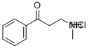 3-甲氨基-1-苯基-1-丙酮盐酸盐 结构式