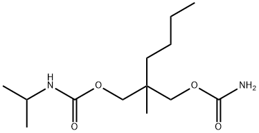 N-Isopropylcarbamic acid 2-(carbamoyloxymethyl)-2-methylhexyl ester Structure