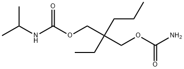 N-Isopropylcarbamic acid 2-(carbamoyloxymethyl)-2-ethylpentyl ester Structure