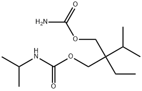 N-Isopropylcarbamic acid 2-(carbamoyloxymethyl)-2-ethyl-3-methylbutyl ester Structure
