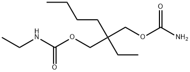 N-Ethylcarbamic acid 2-(carbamoyloxymethyl)-2-ethylhexyl ester Structure