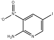 2-氨基-5-碘-3-硝基吡啶 结构式
