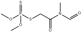 2-[(ジメトキシホスフィノチオイル)チオ]-N-メチル-N-ホルミルアセトアミド 化学構造式