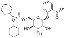 2-硝基苯基-Β-D-吡喃半乳糖苷-6-磷酸环己铵盐, 25405-62-3, 结构式