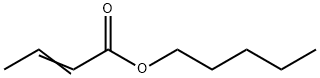 (E)-2-ブテン酸ペンチル 化学構造式