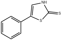 5-苯基噻唑-2-硫醇, 25445-02-7, 结构式