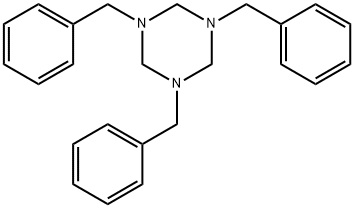 1,3,5-トリベンジルヘキサヒドロ-1,3,5-トリアジン 化学構造式