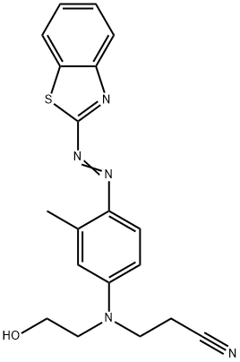3-[[4-[(Benzothiazol-2-yl)azo]-3-methylphenyl](2-hydroxyethyl)amino]propanenitrile Structure