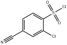 2-クロロ-4-シアノベンゼン-1-スルホニルクロリド 化学構造式