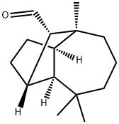 [1S-(1alpha,3abeta,4alpha,8abeta,9R*)]-decahydro-4,8,8-trimethyl-1,4-methanoazulene-9-carboxaldehyde Structure