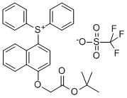 T-BUTYL 2-[4-(DIPHENYLSULFONIUM)NAPHTHOXY]ACETATE, TRIFLATE SALT Structure
