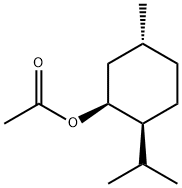 酢酸2α-イソプロピル-5β-メチルシクロヘキサン-1α-イル 化学構造式