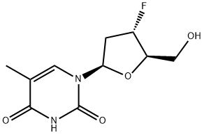 3'-フルオロ-3'-デオキシチミジン 化学構造式