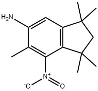 1,1,3,3,6-五甲基-7-硝基-2,3-二氢-1H-茚-5-胺 结构式