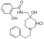2-ヒドロキシ-N-[(4-ヒドロキシ-1-フェネチル-4-ピペリジニル)メチル]ベンズアミド·塩酸塩 化学構造式