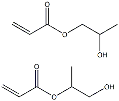 アクリル酸ヒドロキシプロピル (2-ヒドロキシプロピルエステル, 2-ヒドロキシ-1-メチルエチルエステル混合物) 化学構造式