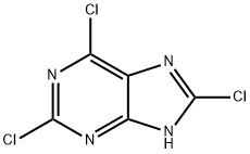 2,6,8-トリクロロ-9H-プリン 化学構造式
