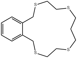 1,3,4,7,8,10,11,13-オクタヒドロ-6H-2,5,9,12-ベンゾテトラチアシクロペンタデシン 化学構造式