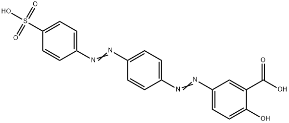 5-[[4-[(4-sulphophenyl)azo]phenyl]azo]salicylic acid Structure