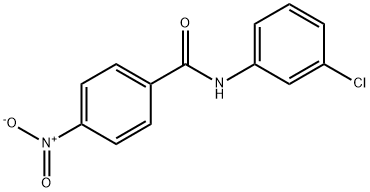 N-(3-氯苯)-4-硝基苯甲酰胺 结构式