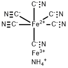 六(氰基-C)高铁酸铁(3+)铵盐(4-)(1:1:1) 结构式