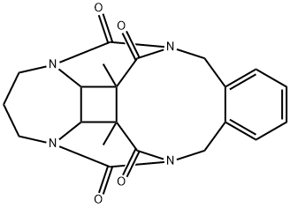 3,4,5a,5b,8,13,15a,15b-Octahydro-5b,15a-dimethyl-1,14:5,7-dimethano-2H-[1,4]diazepino[2',3':3,4]cyclobuta[1,2-d][2,7]benzodiazecine-6,15,16,17-tetrone Structure