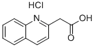 2-(キノリン-2-イル)酢酸塩酸塩 化学構造式