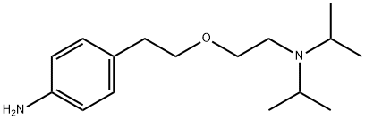p-[2-[2-(ジイソプロピルアミノ)エトキシ]エチル]アニリン 化学構造式