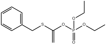 Phosphoric acid diethyl 1-(benzylthio)ethenyl ester Structure