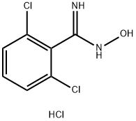 2,6-ジクロロ-N'-ヒドロキシベンゼンカルボイミドアミド·塩酸塩 化学構造式