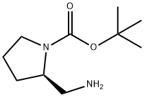 (R)-2-氨甲基-1-N-Boc-吡咯烷, 259537-92-3, 结构式
