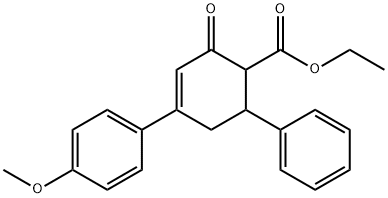 ETHYL 4-(4-METHOXYPHENYL)-2-OXO-6-PHENYL-3-CYCLOHEXENE-1-CARBOXYLATE Structure