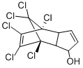 4,5,6,7,8,8-ヘキサクロロ-3a,4,7,7a-テトラヒドロ-4,7-メタノ-1H-インデン-1-オール 化学構造式